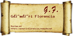 Gömöri Florencia névjegykártya
